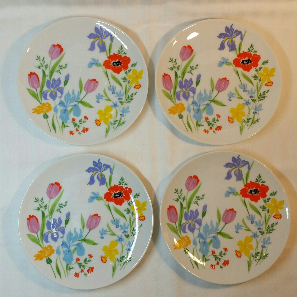 Set of 4 HEINRICH Germany PRIMAVERA Bread Plates